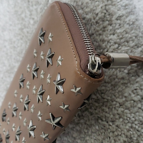 Jimmy Choo ballet pink and silver gunmetal zip wallet Authentic - Picture 3 of 10